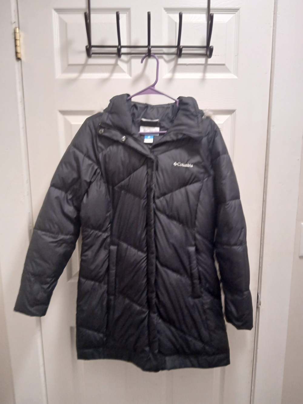 Columbia Women’s Black Long Puffer Coat with Hood